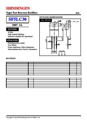SF5LC30 Datasheet PDF Shindengen