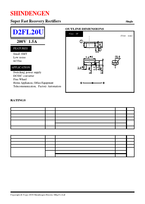 D2FL20 Datasheet PDF Shindengen