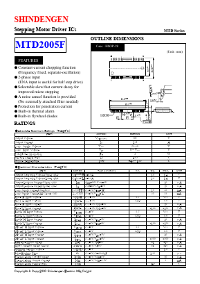 MTD2005 Datasheet PDF Shindengen