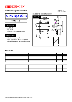 S1WB60B Datasheet PDF Shindengen