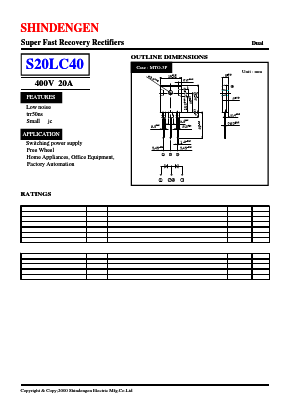 S20LC40 Datasheet PDF Shindengen