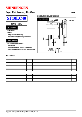 SF10LC40 Datasheet PDF Shindengen