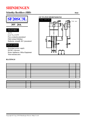 SF20SC3 Datasheet PDF Shindengen