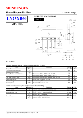 LN25XB60 Datasheet PDF Shindengen