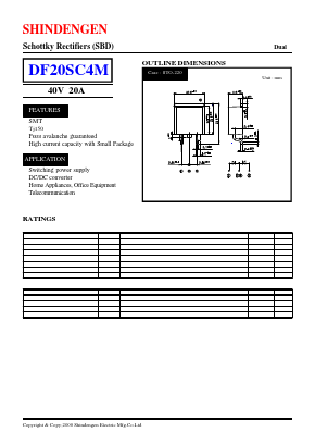 DF20SC4M Datasheet PDF Shindengen