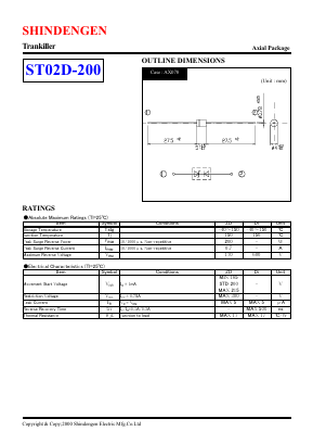 ST02D-200 Datasheet PDF Shindengen