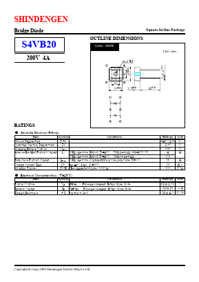 S4VB20 Datasheet PDF Shindengen