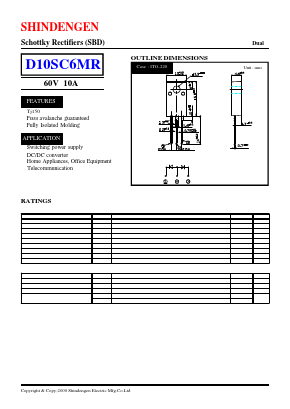 D10SC6MR Datasheet PDF Shindengen