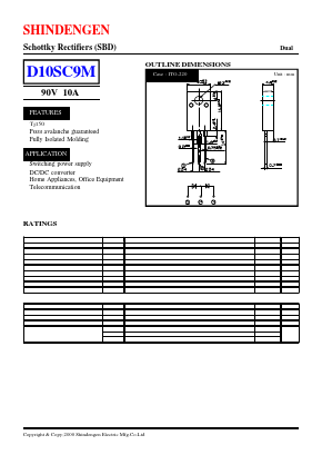 D10SC9M Datasheet PDF Shindengen