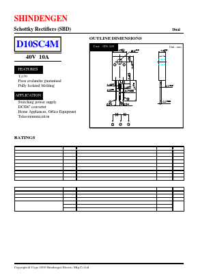D10SC4M Datasheet PDF Shindengen