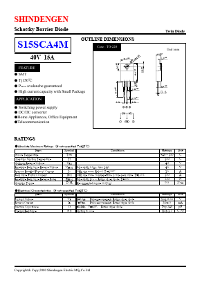 S15SCA4M Datasheet PDF Shindengen