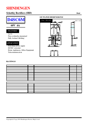D4SC6M Datasheet PDF Shindengen