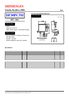 DF30PC3M Datasheet PDF Shindengen
