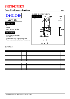 D10LC40 Datasheet PDF Shindengen