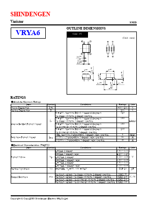 VRYA6 Datasheet PDF Shindengen