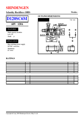 D120SC6M Datasheet PDF Shindengen