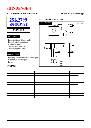 2SK2798 Datasheet PDF Shindengen