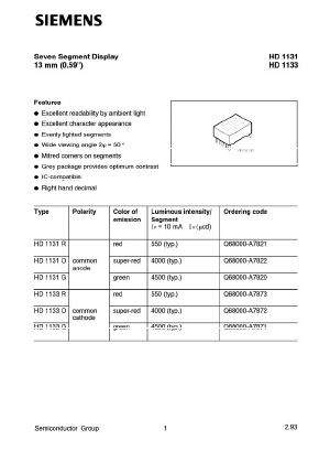 Q68000-A7871 Datasheet PDF Siemens AG
