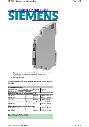 3TX7004-1BB00 Datasheet PDF Siemens AG