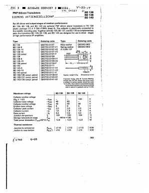 BD140-10 Datasheet PDF Siemens AG