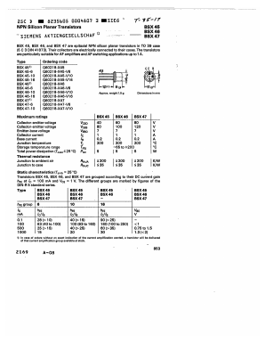 BSX45 Datasheet PDF Siemens AG