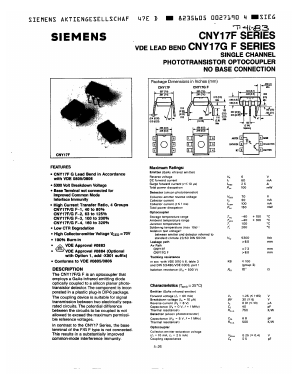 CNY17FG Datasheet PDF Siemens AG
