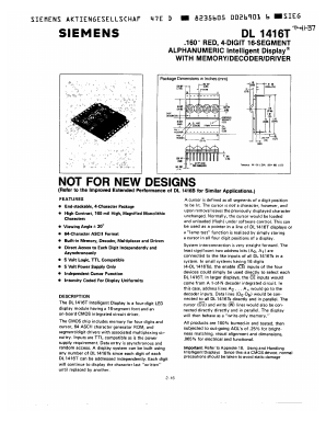 DL1416T Datasheet PDF Siemens AG