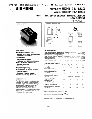 HDN1131O Datasheet PDF Siemens AG