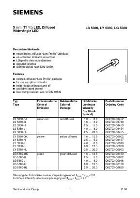 LG5380-GK Datasheet PDF Siemens AG