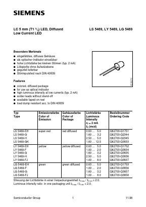 LY5469-H Datasheet PDF Siemens AG