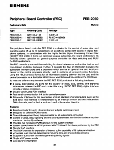 PEB2050-N Datasheet PDF Siemens AG
