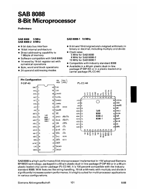 SAB8088-2 Datasheet PDF Siemens AG