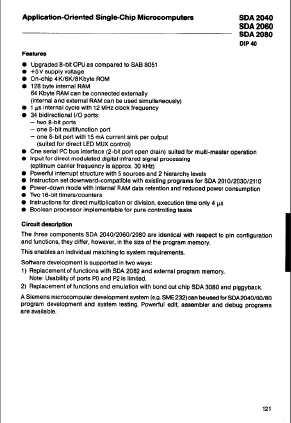 SDA2080 Datasheet PDF Siemens AG