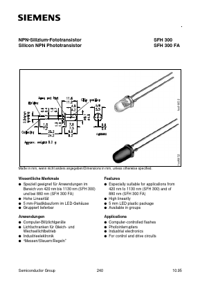 SFH300 Datasheet PDF Siemens AG