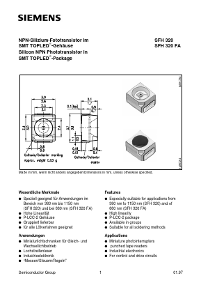 SFH320F Datasheet PDF Siemens AG