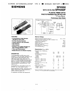 SFH350 Datasheet PDF Siemens AG