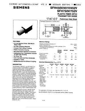 SFH450V Datasheet PDF Siemens AG