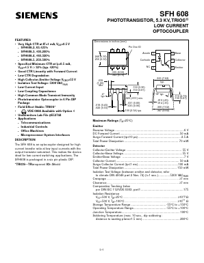 SFH608-5 Datasheet PDF Siemens AG