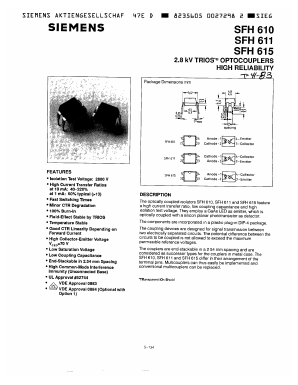 SFH615 Datasheet PDF Siemens AG