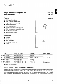 TCA335G Datasheet PDF Siemens AG