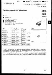 TCA971 Datasheet PDF Siemens AG