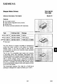 TCA1561B Datasheet PDF Siemens AG