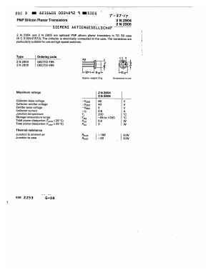 2N2905 Datasheet PDF Siemens AG