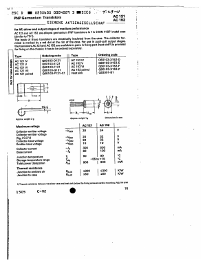 AC121IV Datasheet PDF Siemens AG