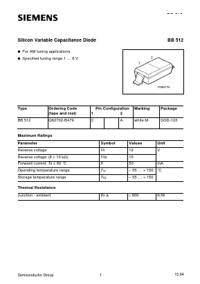 BB512 Datasheet PDF Siemens AG