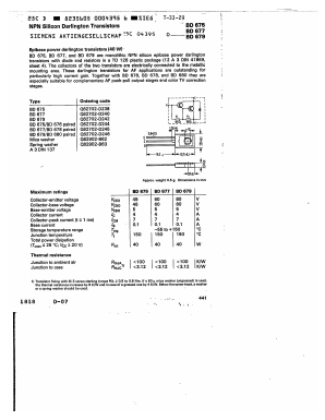 BD675 Datasheet PDF Siemens AG