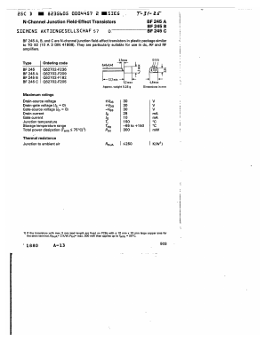 BF245C Datasheet PDF Siemens AG
