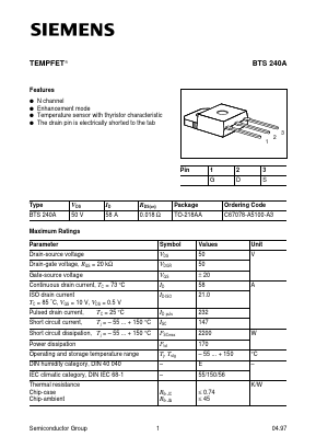 C67078-A5100-A3 Datasheet PDF Siemens AG