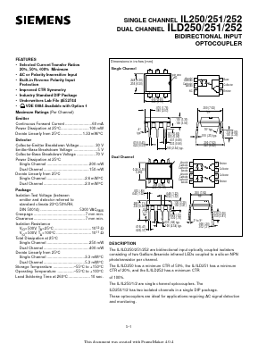 ILD252 Datasheet PDF Siemens AG