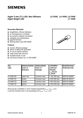 LA5436 Datasheet PDF Siemens AG